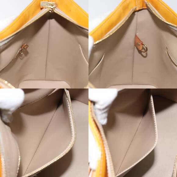 LOUIS VUITTON Monogram Vernis Houston Hand Bag Beige M91004 - Picture 12 of 13
